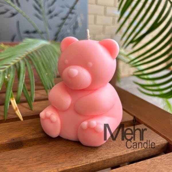 large-Bear-pink-candle