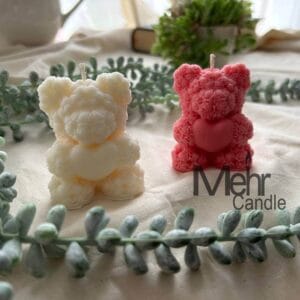 Rose Teddy Bear Candle