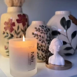 blindfolded girl candle