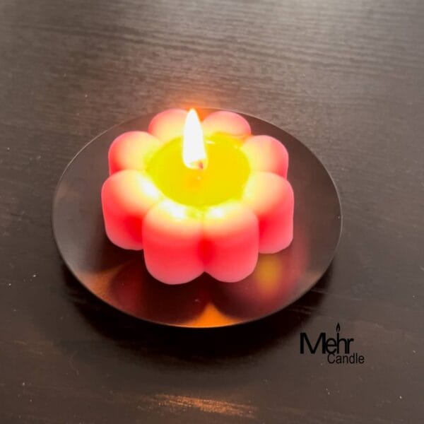 colorful flower candle